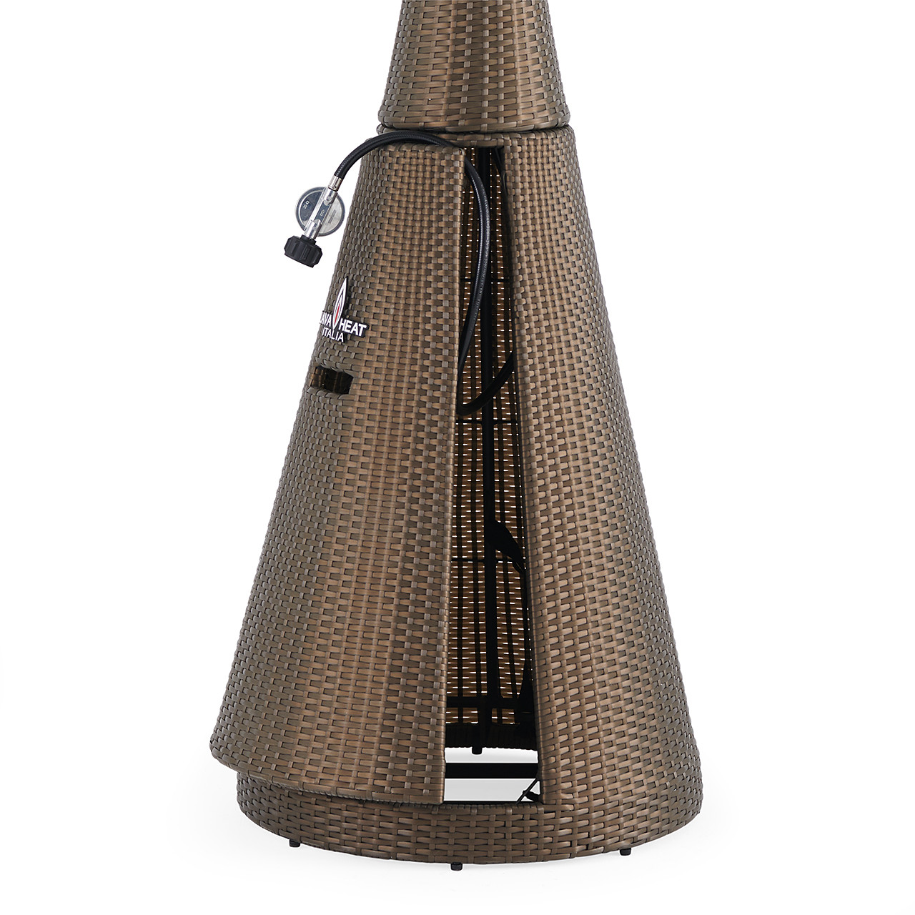 81.5 in. Bronze Rattan Palermo 44,000 BTU LP Gas Patio Heater