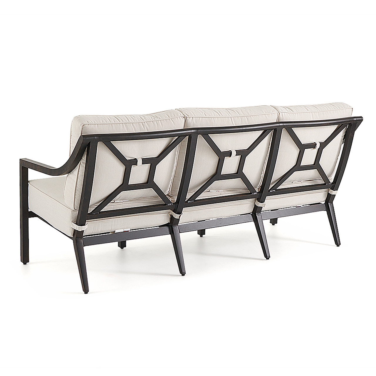 Hill Country Aged Bronze Aluminum and Cast Pumice Cushion Sofa