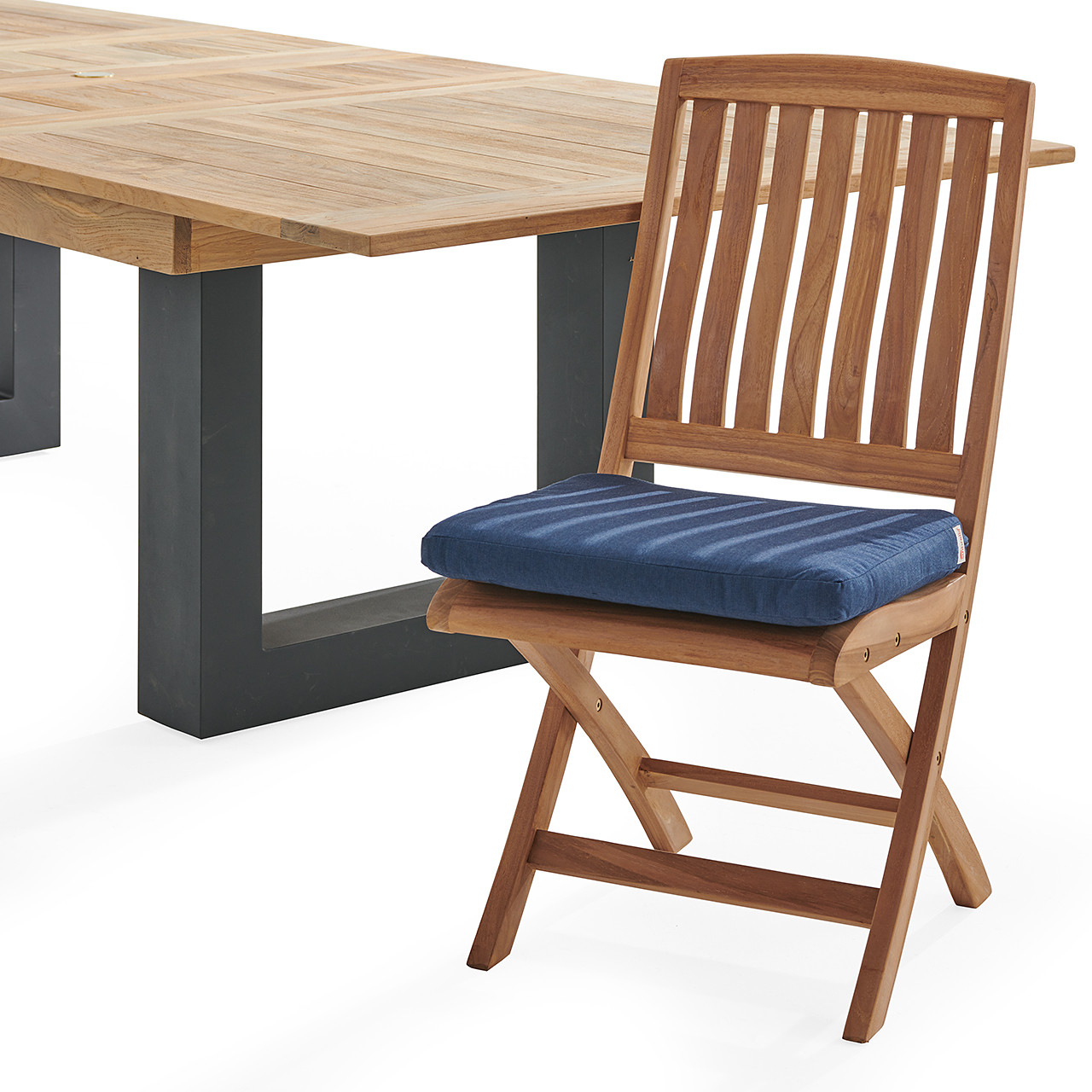 Westport Teak with Cushions 9 Piece Armless Dining Set + Balencia