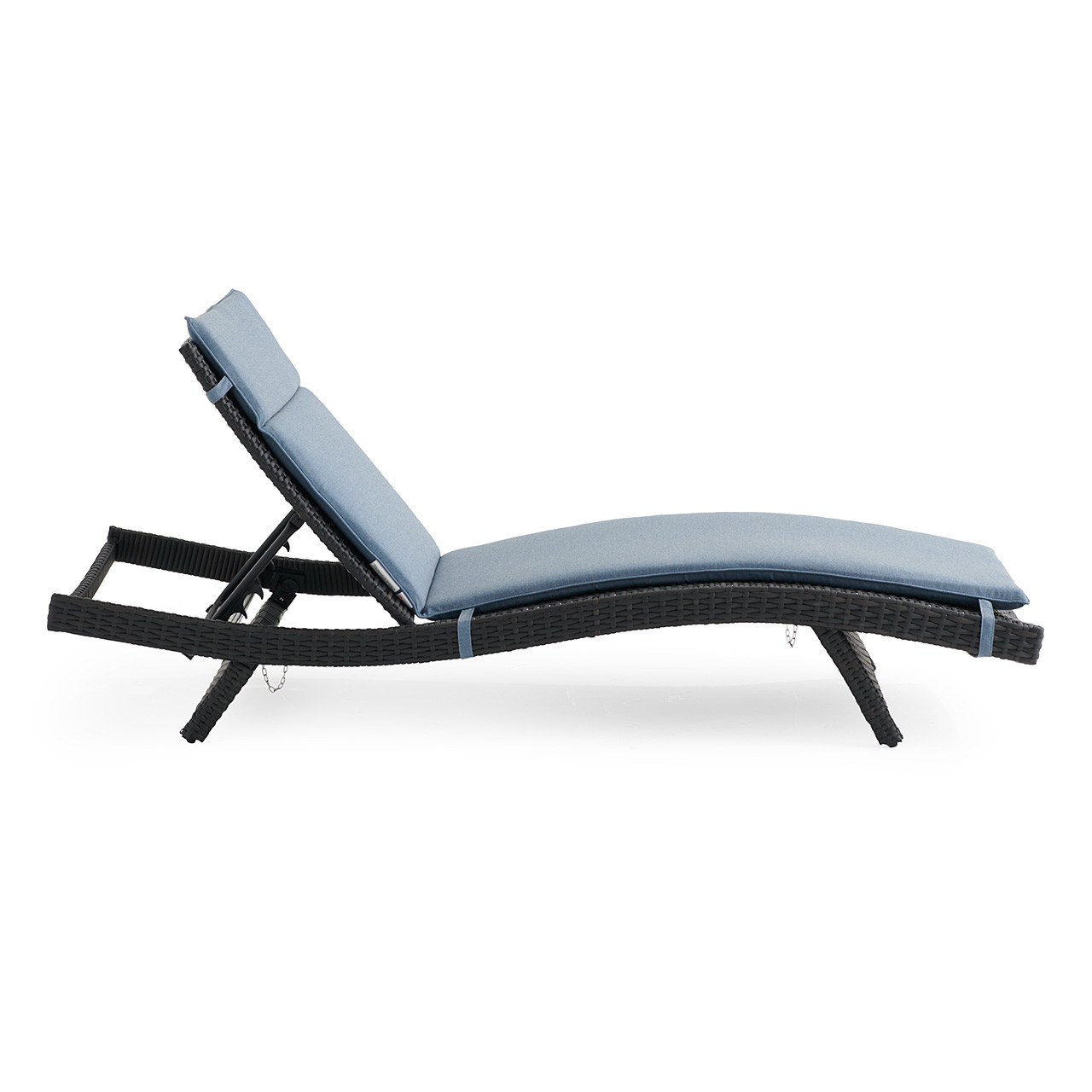 Terrace Outdoor Wicker Contour Chaise with Cushion