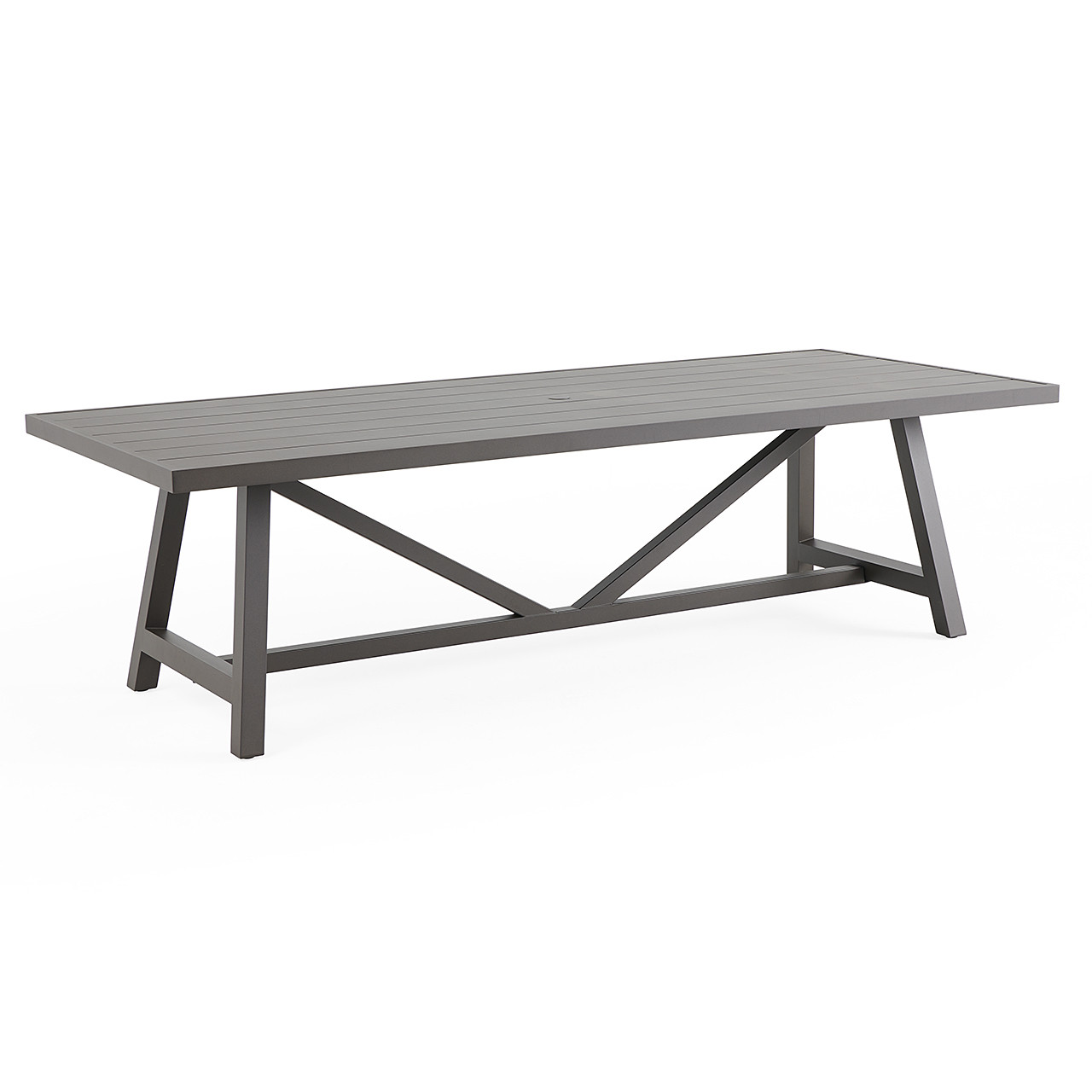 Fairmont Aged Bronze Aluminum with Pueblo Dune Sling 9 Piece Combo Dining Set + 100 x 42 in. Table