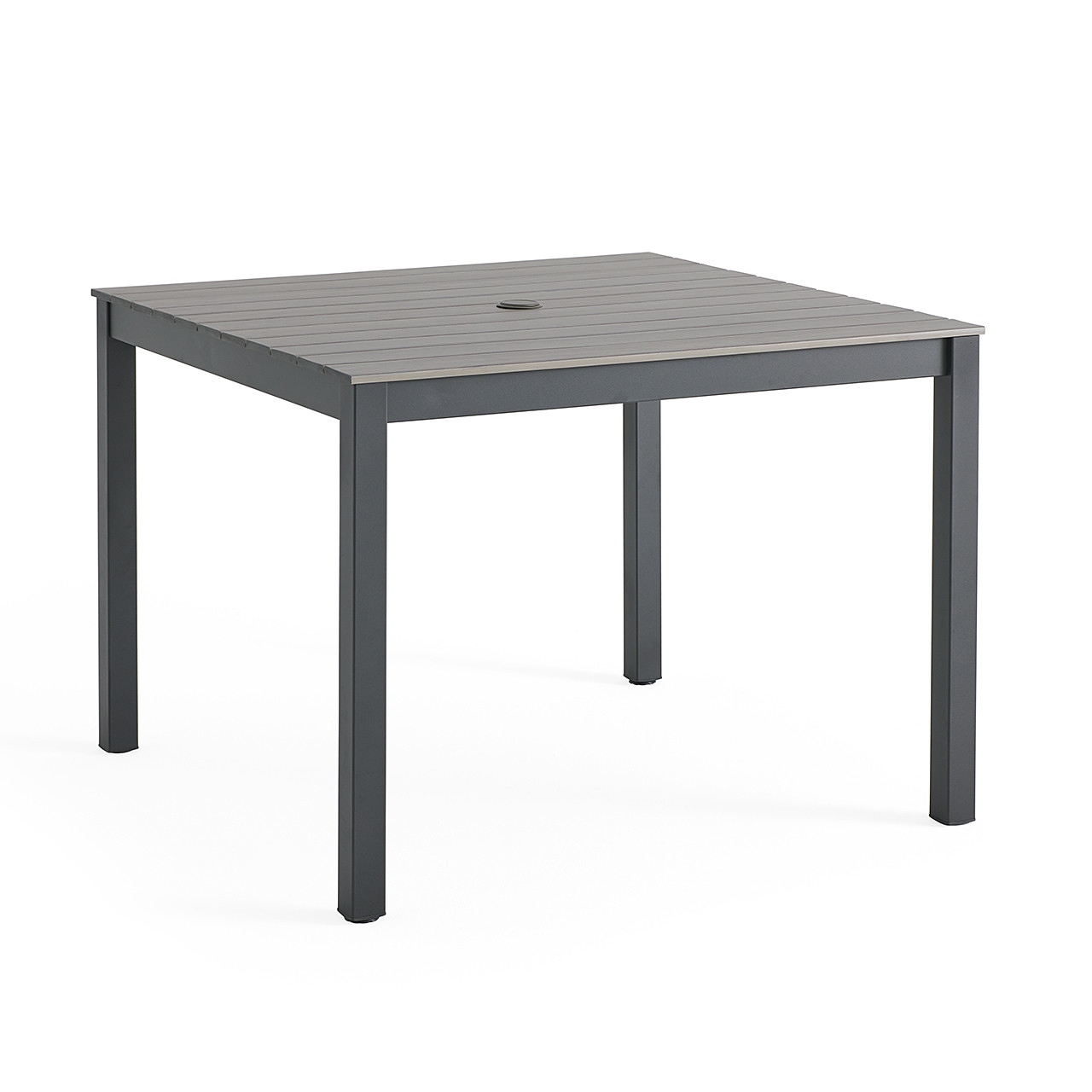 Sonoma Husk Outdoor Wicker with Cushions 5 Piece Dining Set + 40 in. Sq. Table