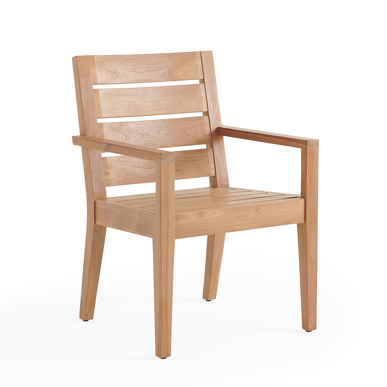 Castello Teak with Cushions 5 Piece Dining Set + 48 in. D Table