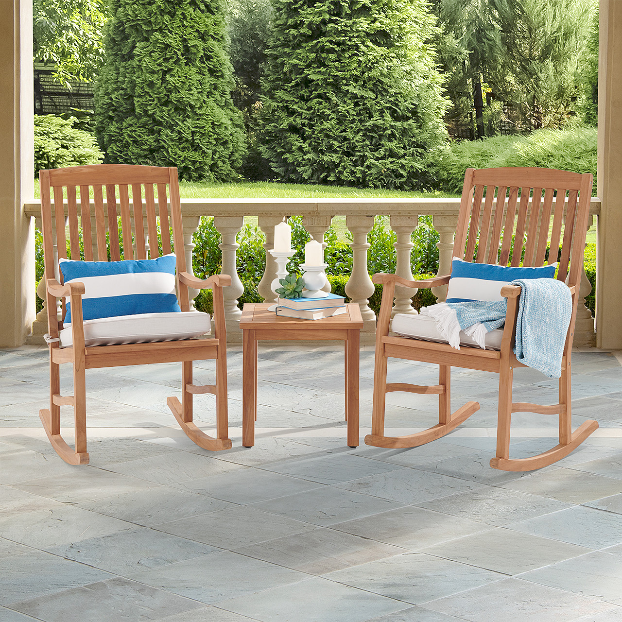 Teak Two Eastchester Rocking Chair - Thumbnail 4
