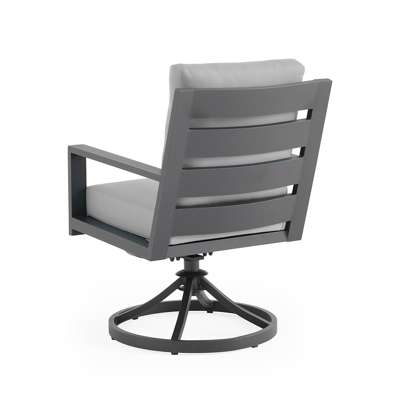 Montecito Charcoal Aluminum with Cushions Swivel Rocker