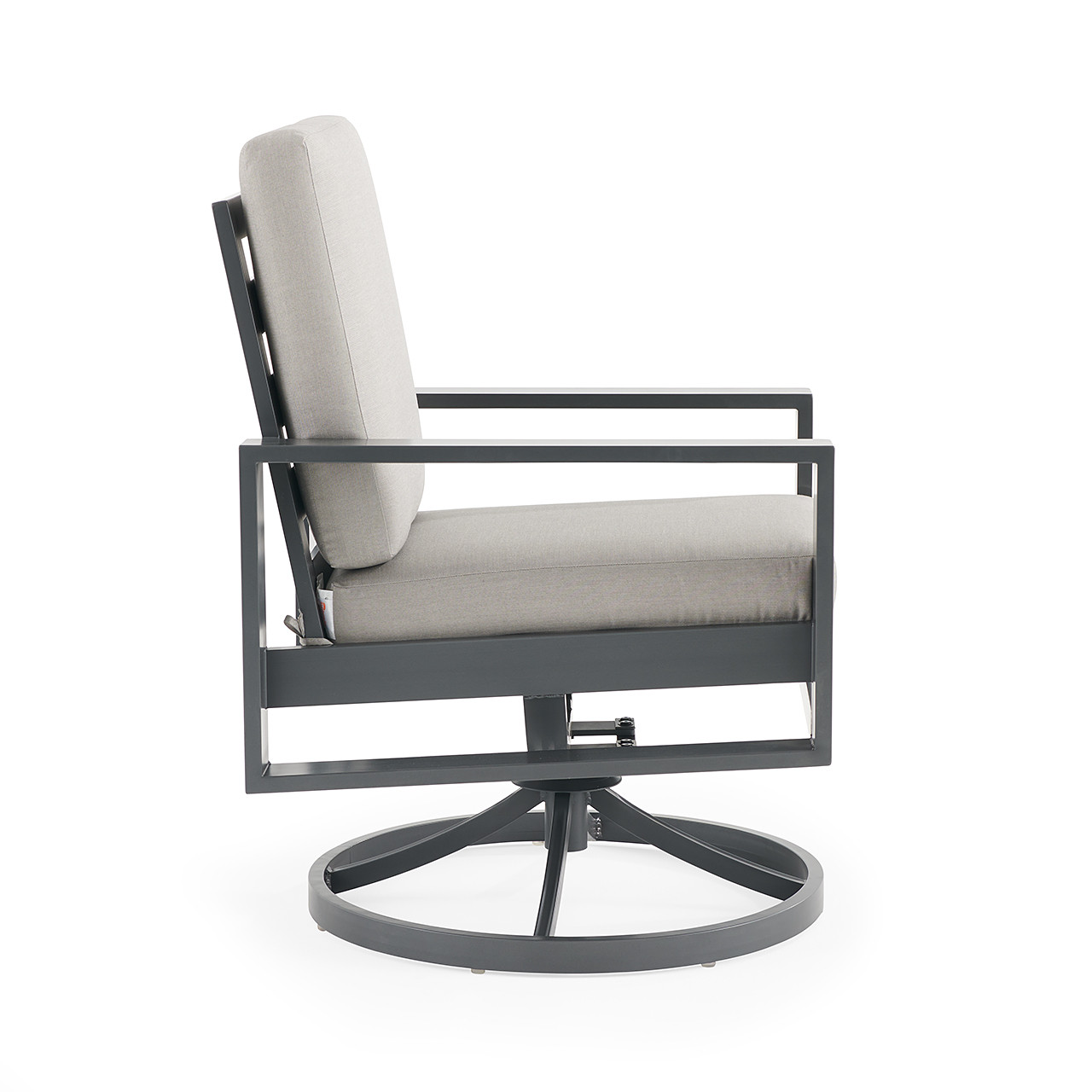 Soho Slate Grey Aluminum with Cushion Swivel Rocker - Chair King