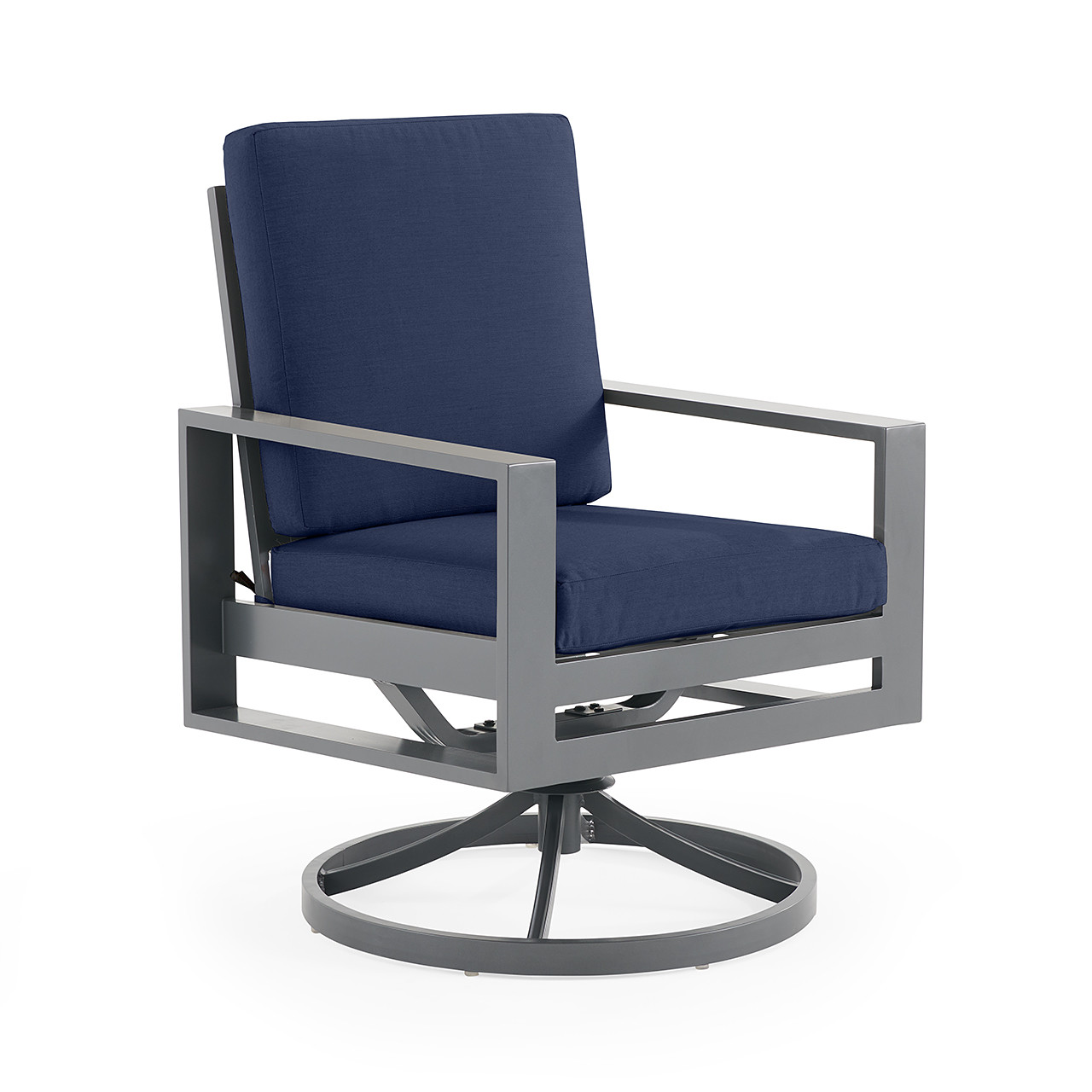 Soho Slate Grey Aluminum with Cushion Swivel Rocker
