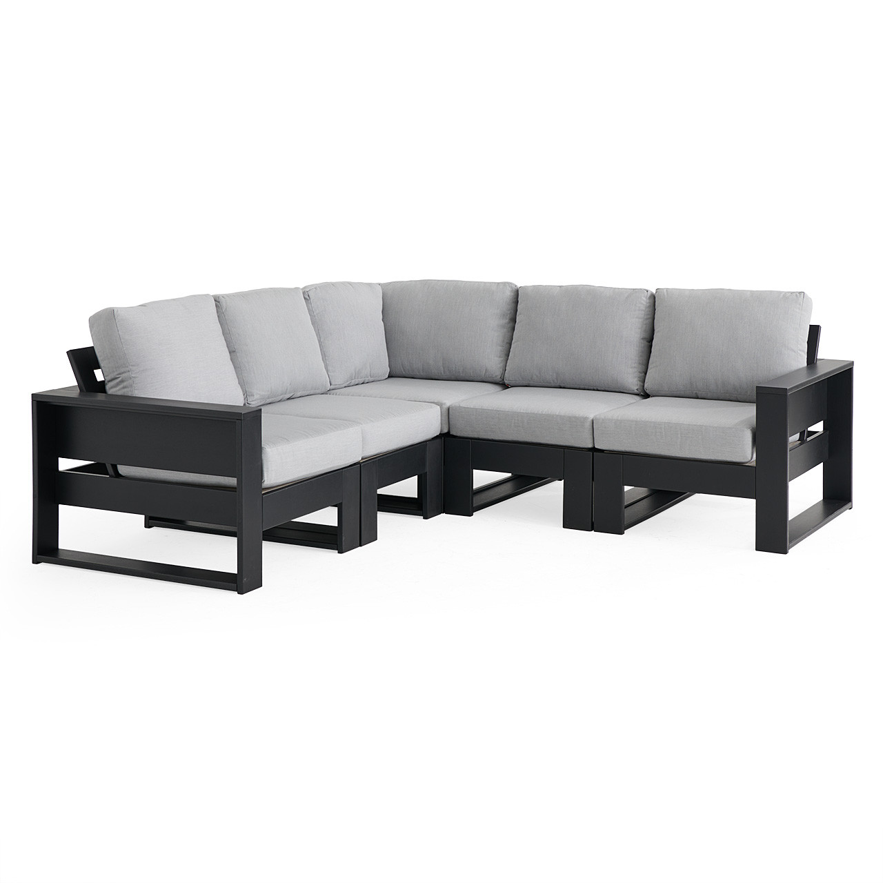 Montauk Polymer with Cushions 5 Piece Modular Sectional