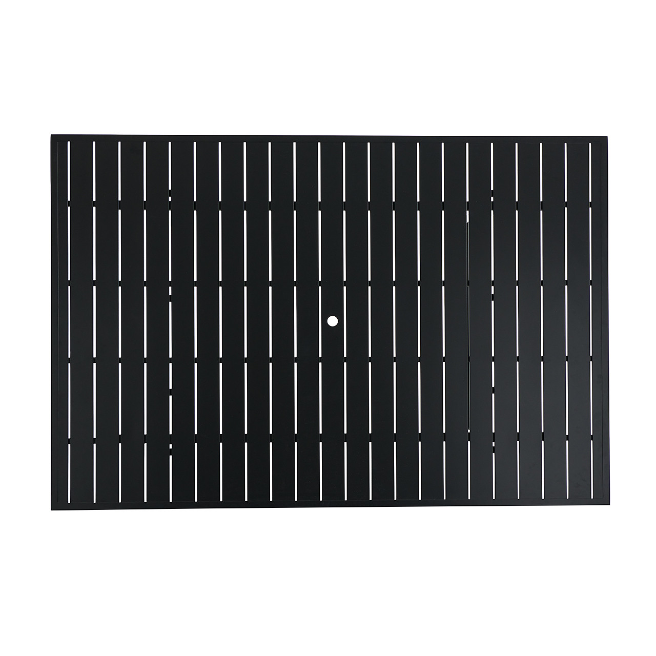 Chelsea Textured Black Aluminum 96 x 64 in. Dining Table