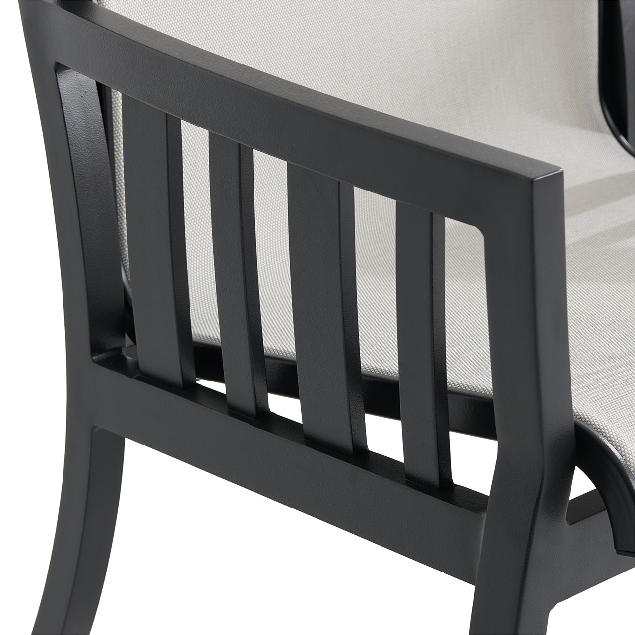 Siena Coal Aluminum with Sailing Seagull Sling Dining Chair