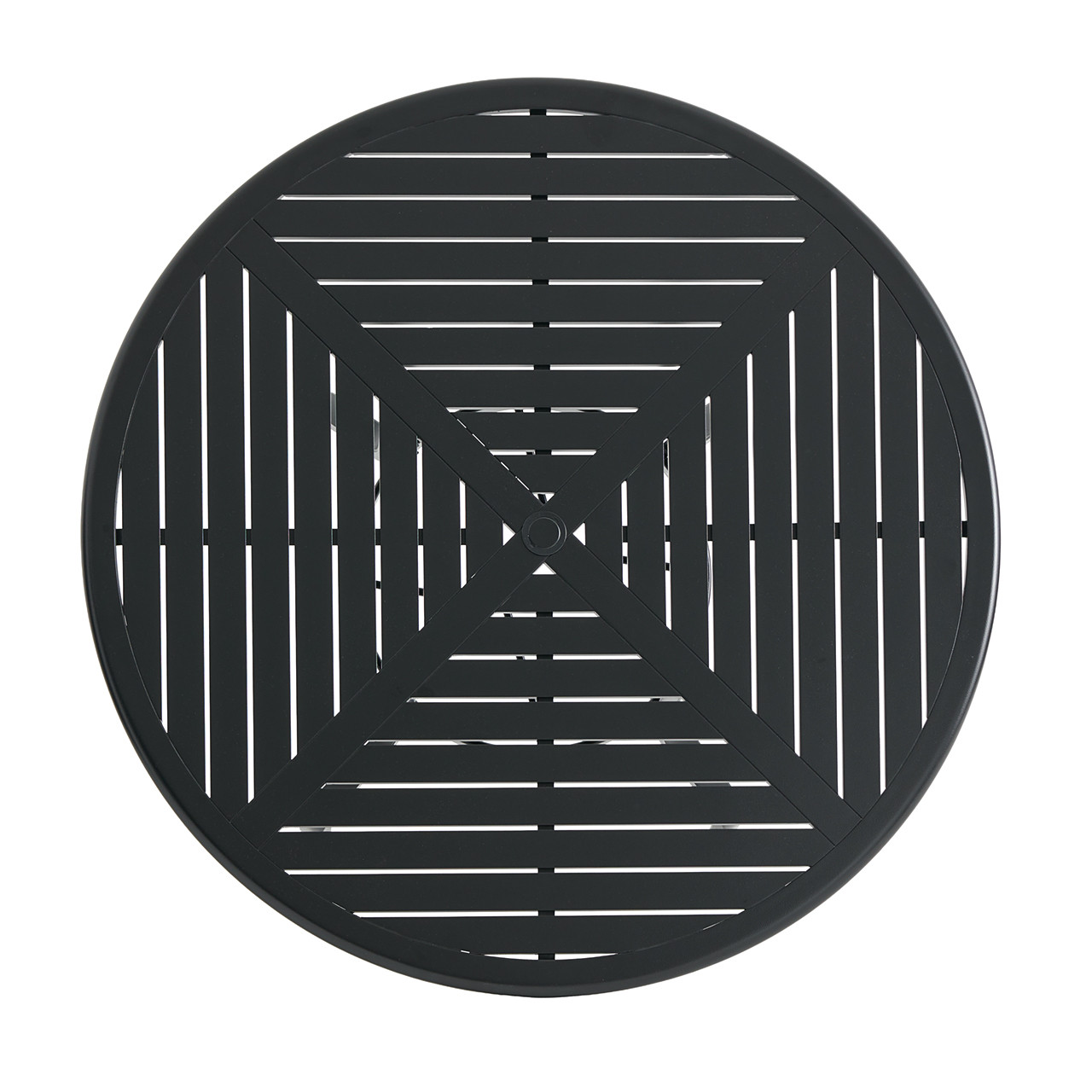 Siena Coal Aluminum 54 in. D Dining Table