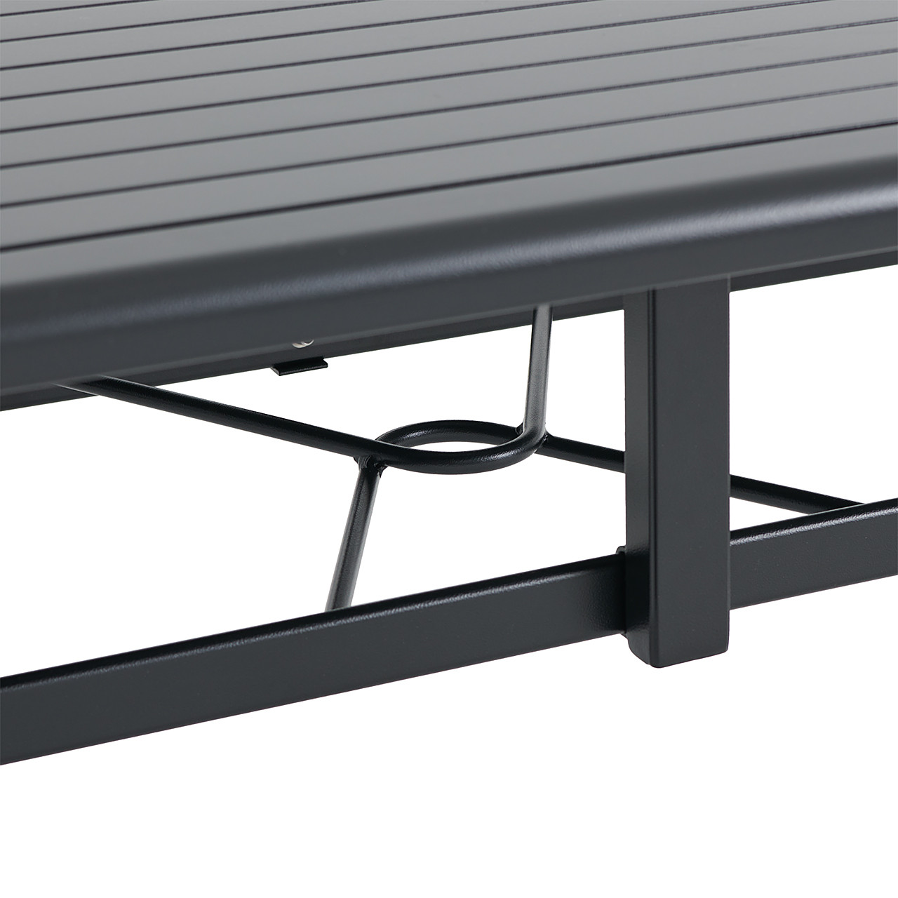 Siena Coal Aluminum 84 x 44 in. Dining Table - Chair King Backyard