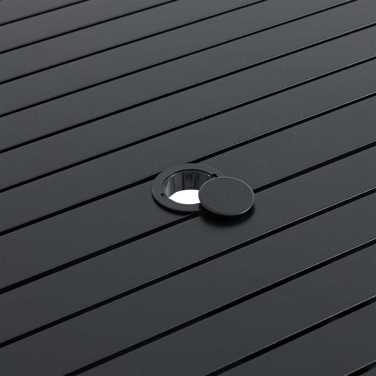 Siena Coal Aluminum with Sailing Seagull Cushions 7 Piece Combo Dining Set + 84 x 44 in. Table