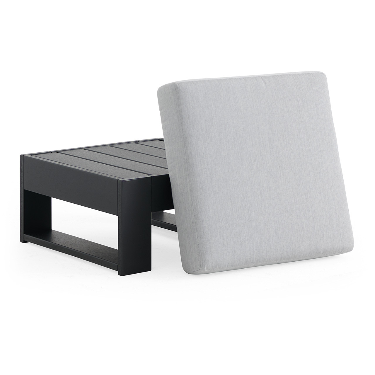Montauk Polymer with Cushion Ottoman