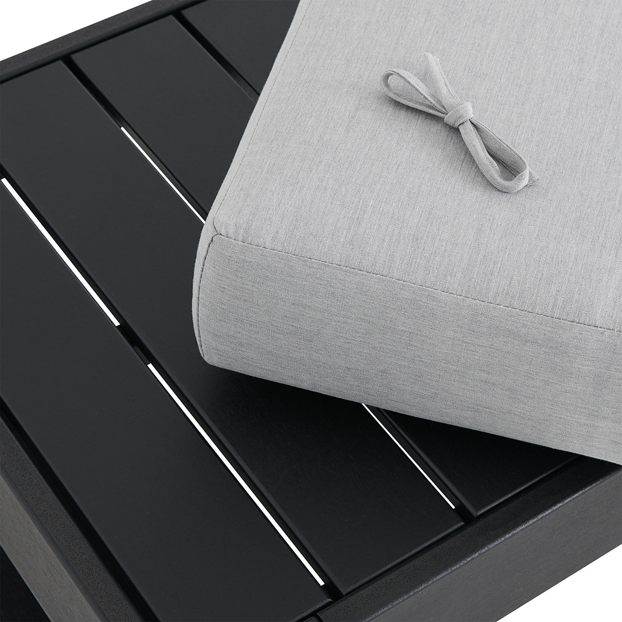 Montauk Polymer with Cushion Ottoman