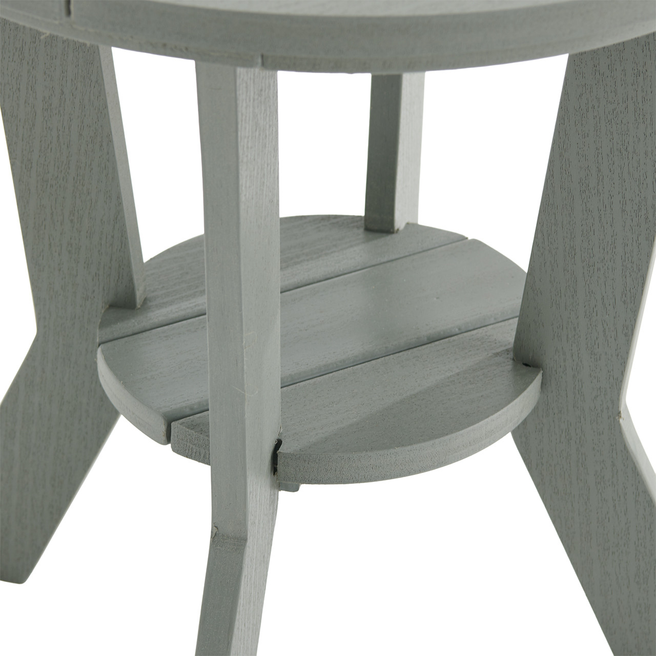 Newport Polymer 18 in. D Slat Top End Table