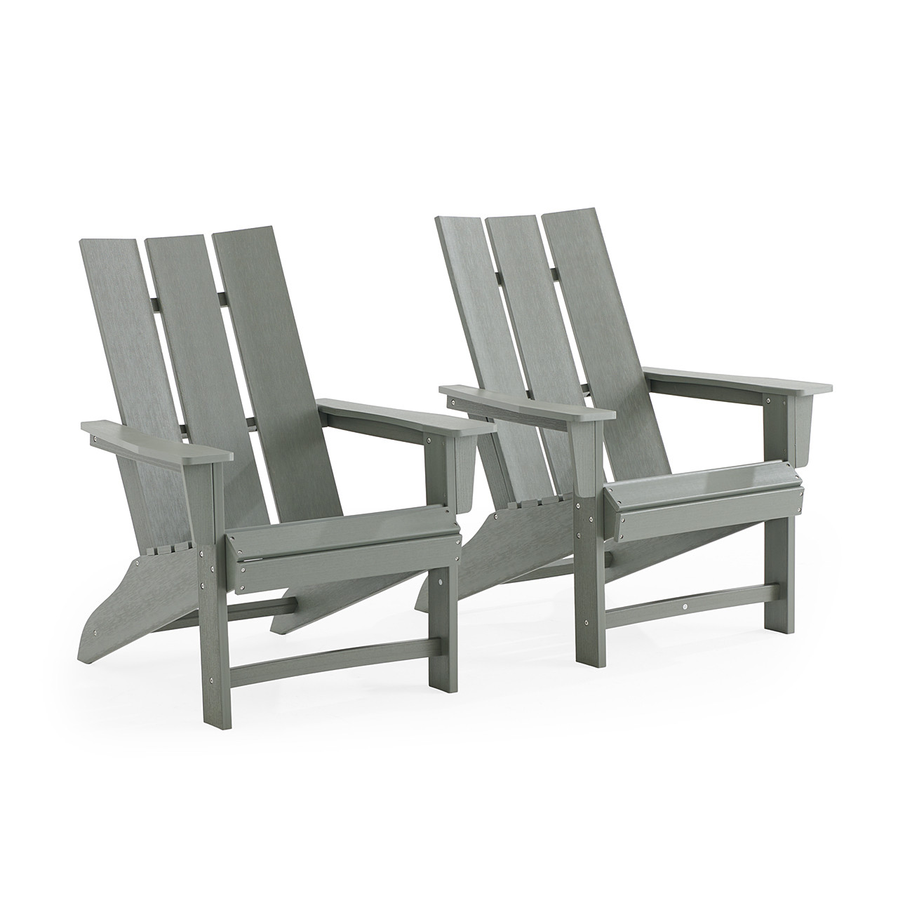 Newport Polymer 2 Piece Set XL Modern Adirondack Chairs - Chair
