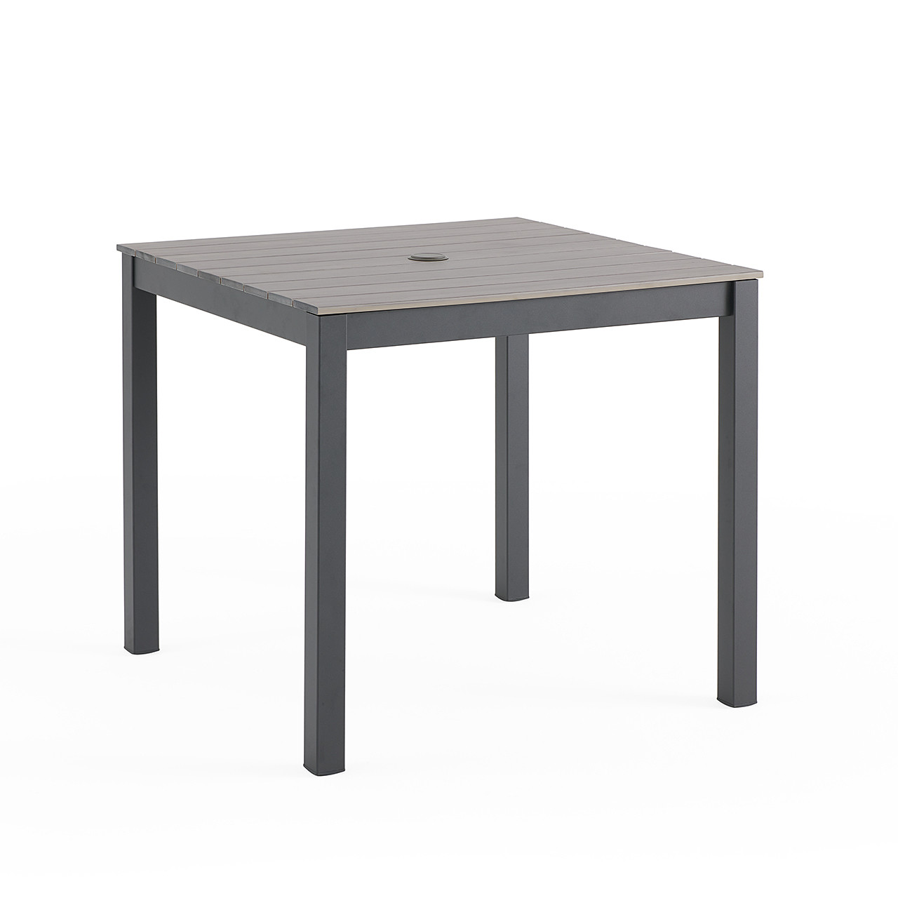 Sonoma Husk Outdoor Wicker with Cushions 3 Piece Bistro Set + 33 in. Sq. Table