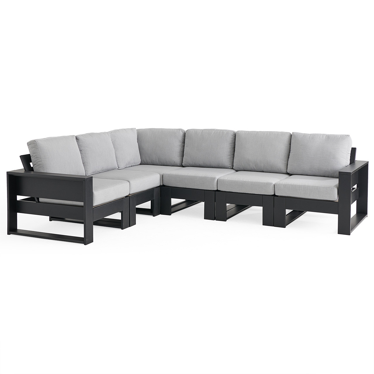 Montauk Polymer with Cushions 6 Piece Modular Sectional