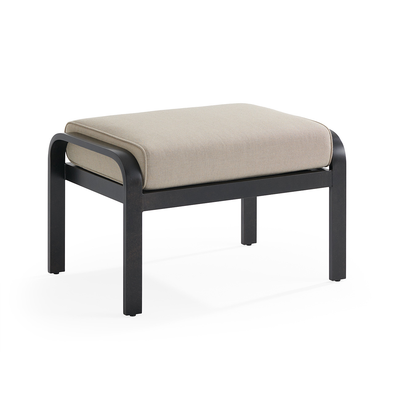 Key West Rustic Bronze Aluminum with Cushion Ottoman