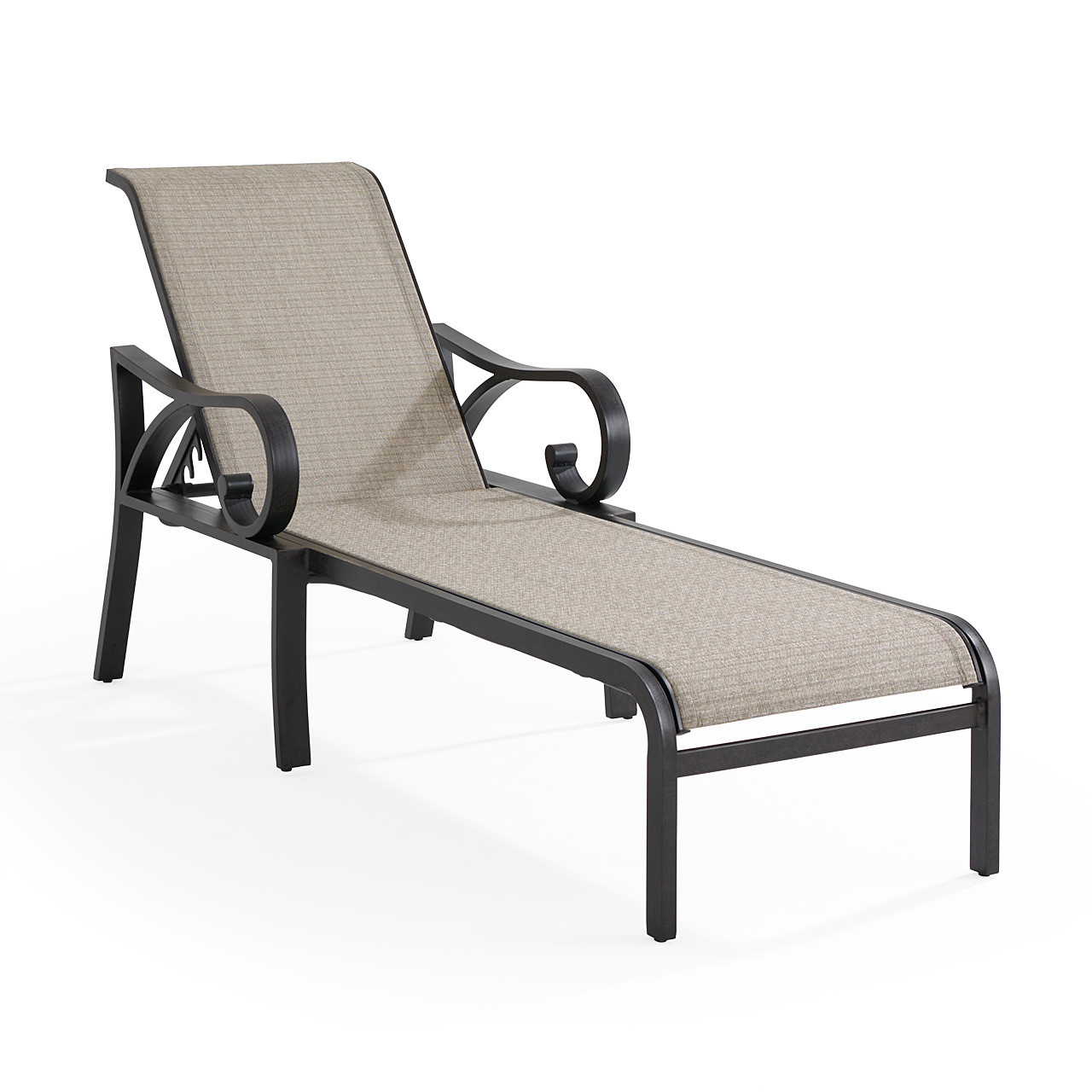 Key West Rustic Bronze Aluminum with Sling Chaise Lounge
