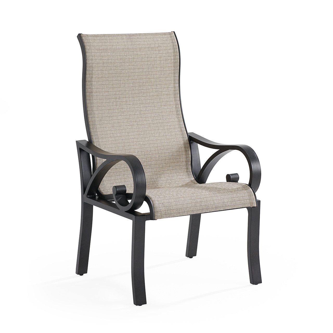 Key West Rustic Bronze Aluminum with Sling Dining Chair