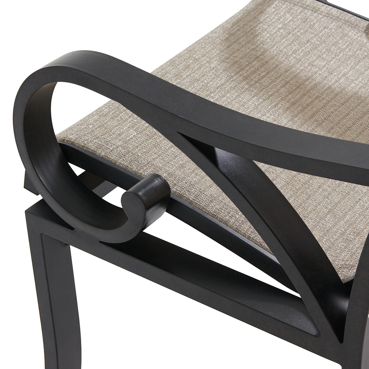 Key West Rustic Bronze Aluminum with Sling Dining Chair