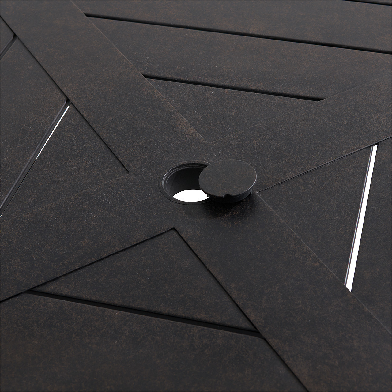 Key West Rustic Bronze Aluminum 100 x 66 in. Dining Table