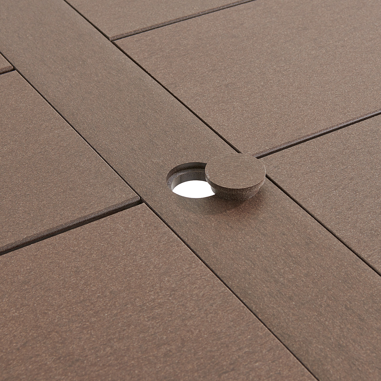 Savannah Mocha Polymer 44 in. Sq. Dining Table