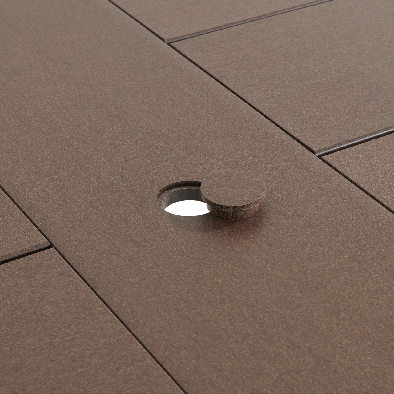 Savannah Mocha Polymer 96 x 44 in. Dining Table