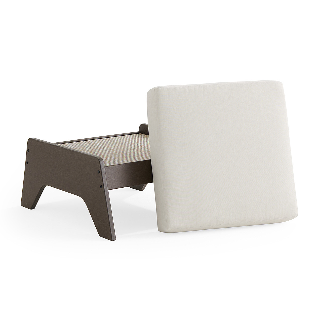 Savannah Mocha Polymer Ottoman with Cushion