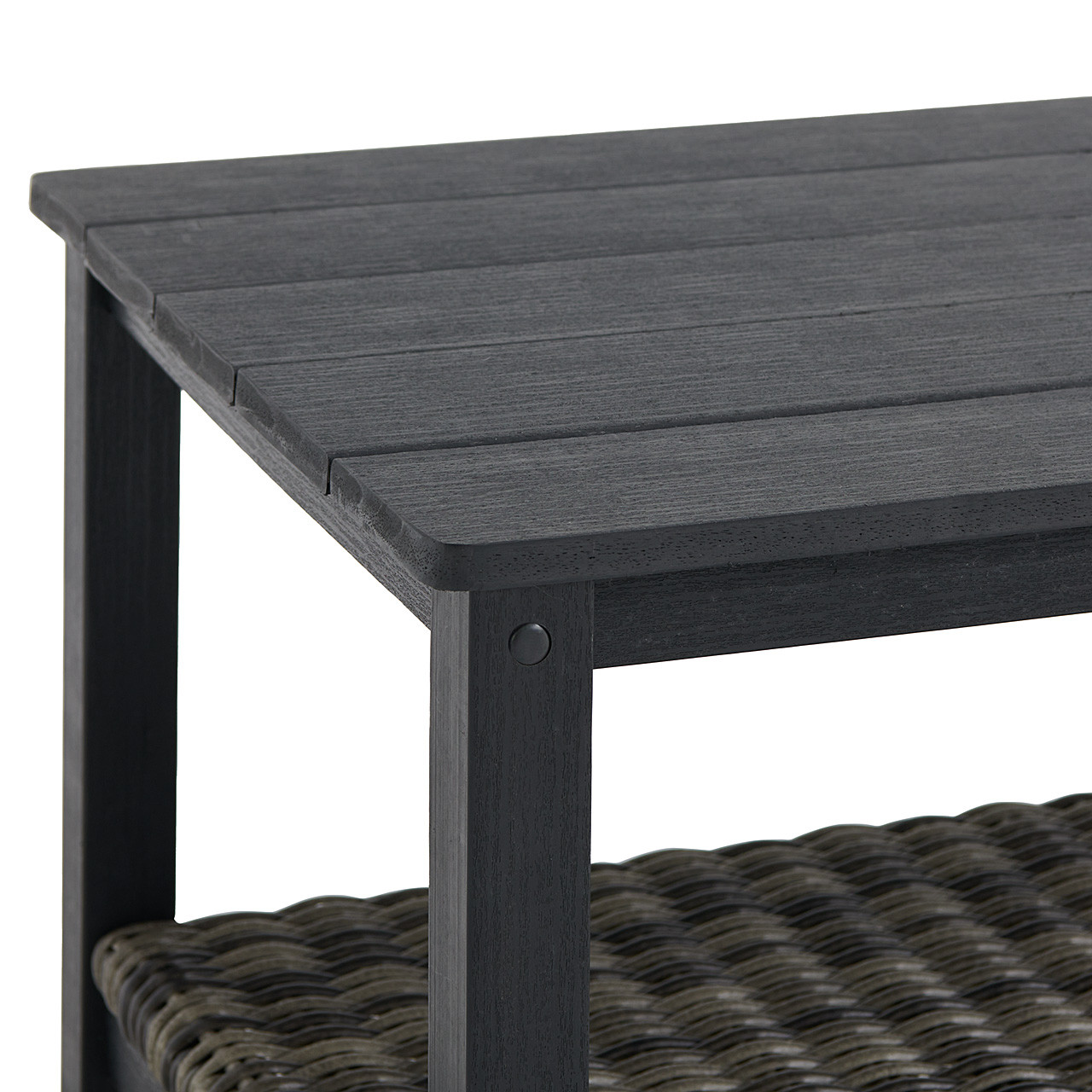 Nantucket Black Polymer 42 x 24 in. Coffee Table