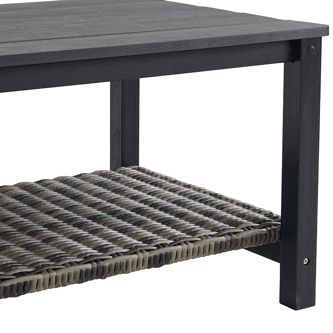 Nantucket Black Polymer 42 x 24 in. Coffee Table