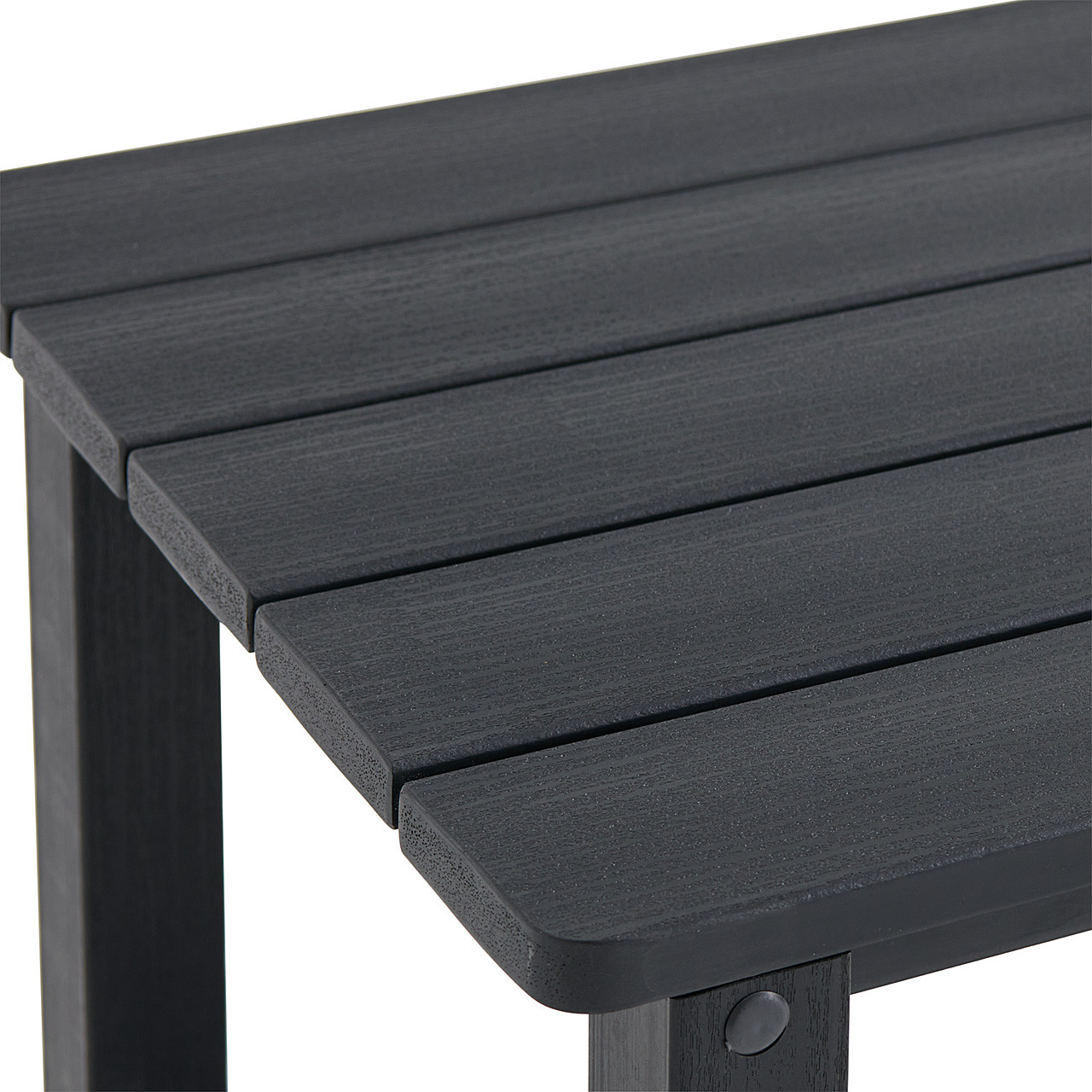 Nantucket Black Polymer 3 Piece Porch Rocker Set + 20 x 16 in. Side Table