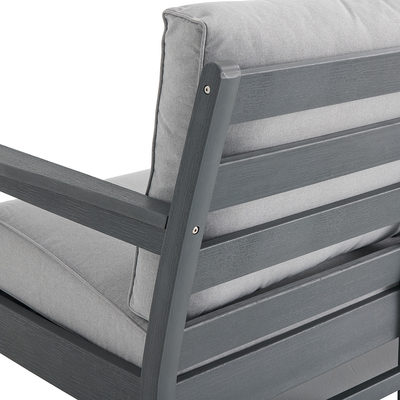 Sag Harbor Dark Grey Polymer with Cozy Ash Cushions Sofa