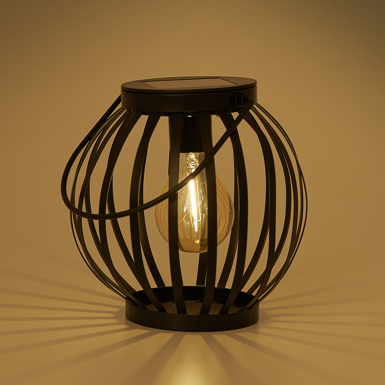 6.7 in. Round Steel Edison Bulb Lantern