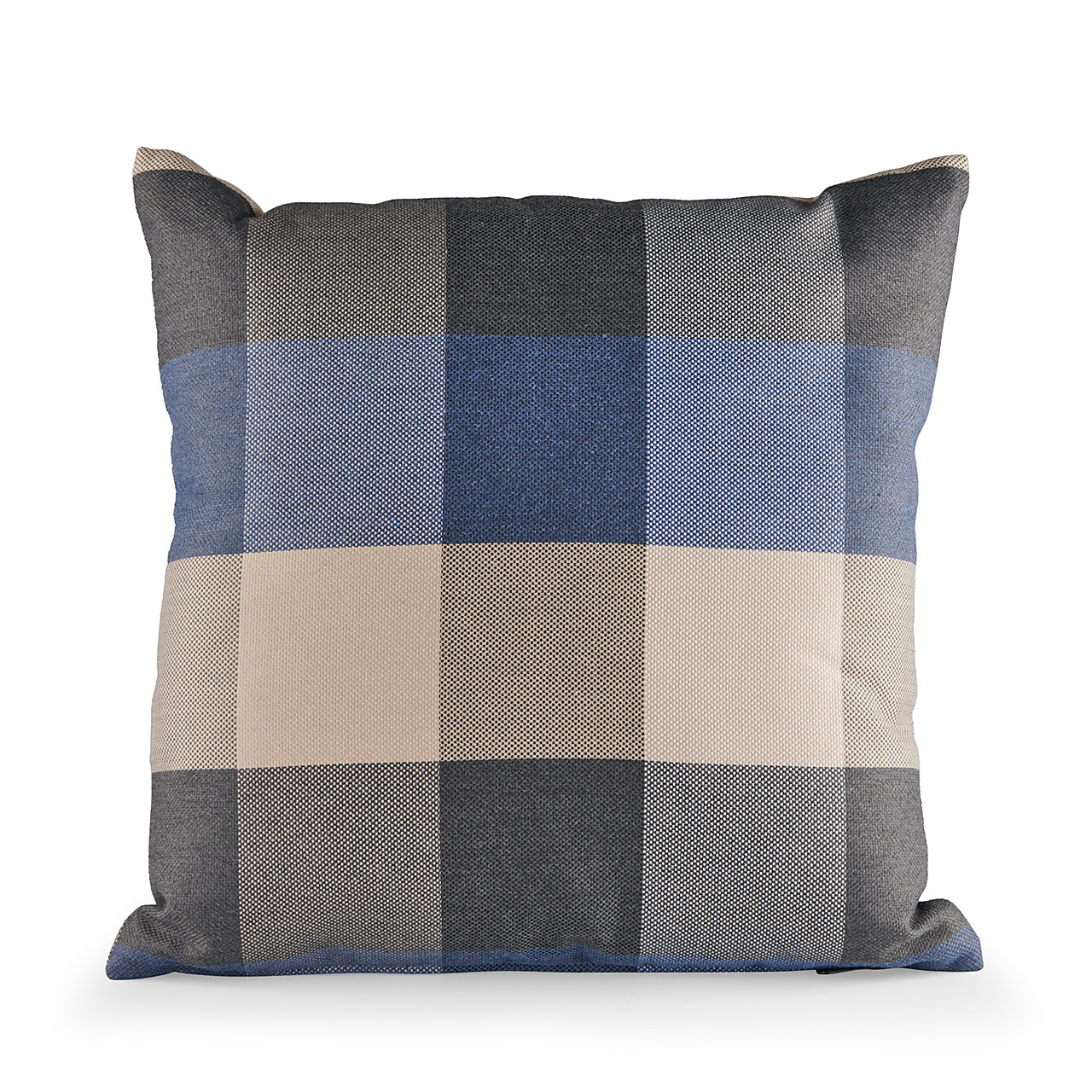 18 inch Indigo Check Pillow