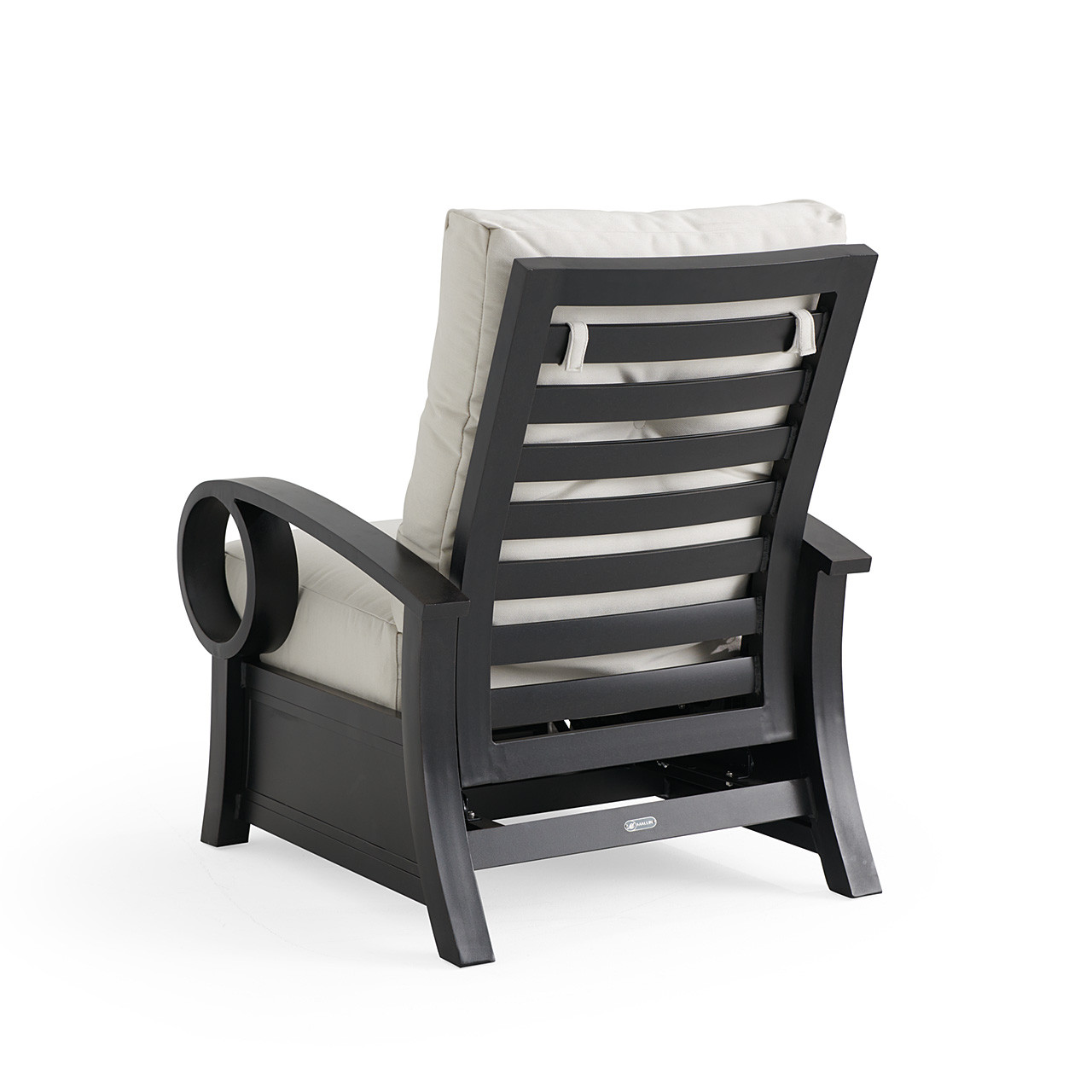 Eclipse Autumn Rust Aluminum and Pashmina Cloud Cushion Spring Club Recliner
