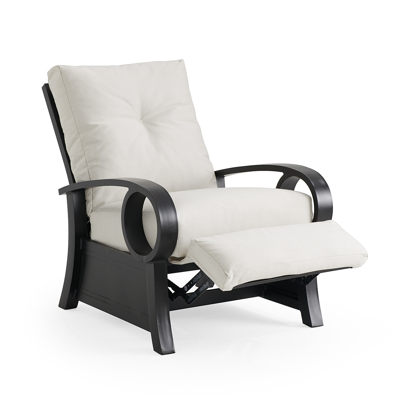 Eclipse Autumn Rust Aluminum and Pashmina Cloud Cushion Spring Club Recliner