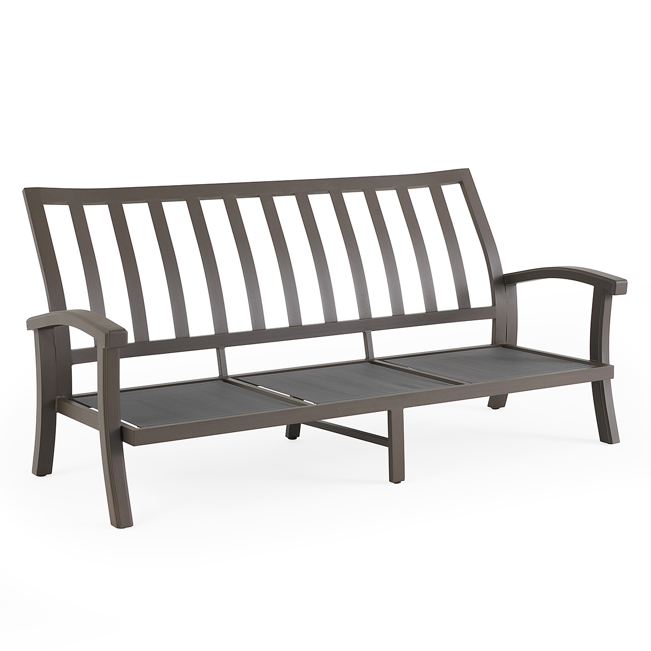 Fairmont Aged Bronze Aluminum with Spectrum Indigo Cushions Sofa
