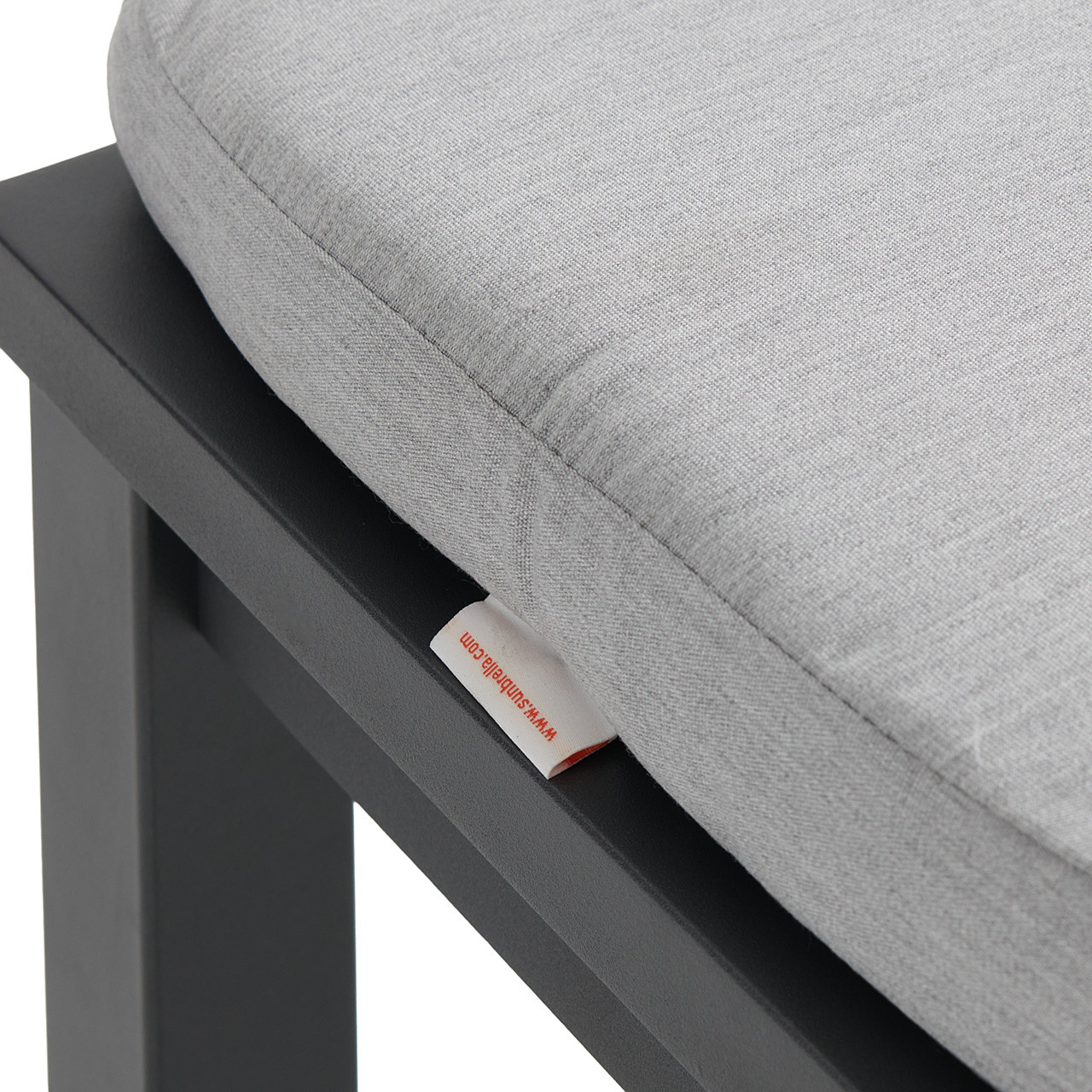 Montecito Charcoal Aluminum 70 x 16 in. Backless Bench with Cushion