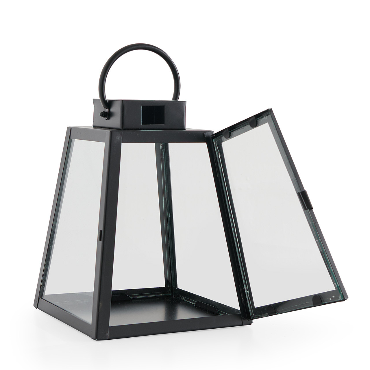 Tapered Prism Lantern, Iron - 12 in