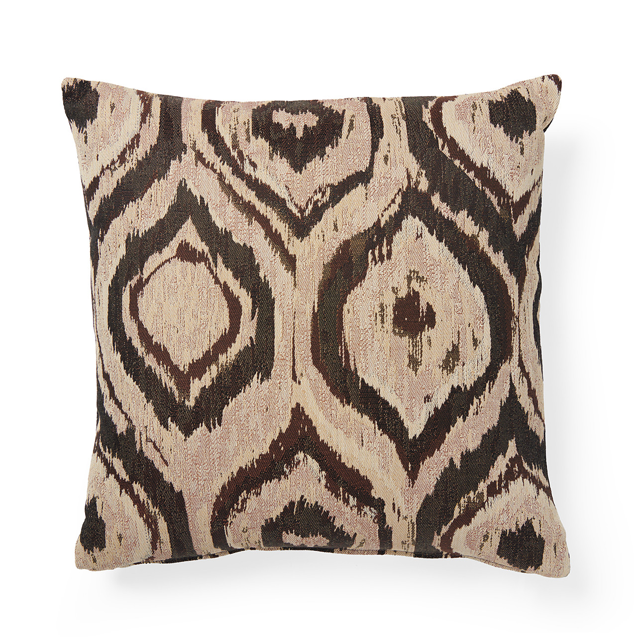 18 in. Beige Ikat Throw Pillow | Chair King Backyard Store