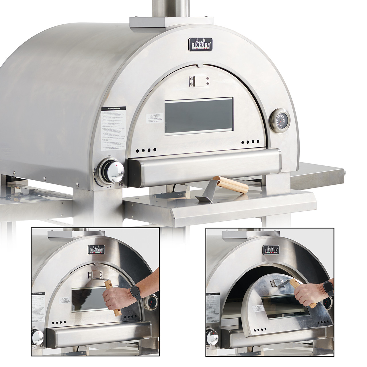 Big Horn Stainless Steel Propane Gas Outdoor Pizza Oven