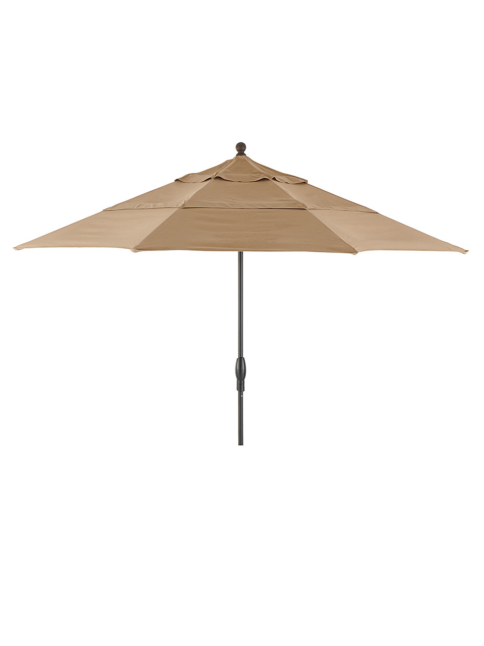 Treasure Garden 11 ft. Heather Beige Canopy and Black Aluminum Market Umbrella (UM812)