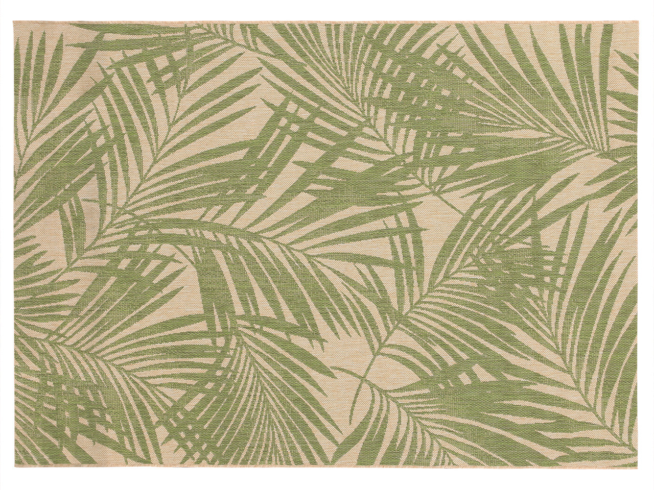 Tan and Green All Over Fern 5.3 ft. x 7.5 ft. Rug