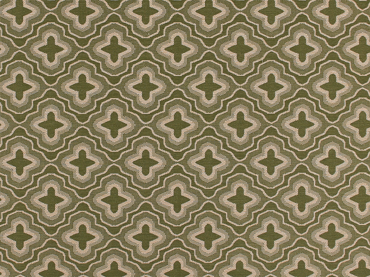 Olive and Tan Baroque Tile 7.11 ft. x 10.1 ft. Rug