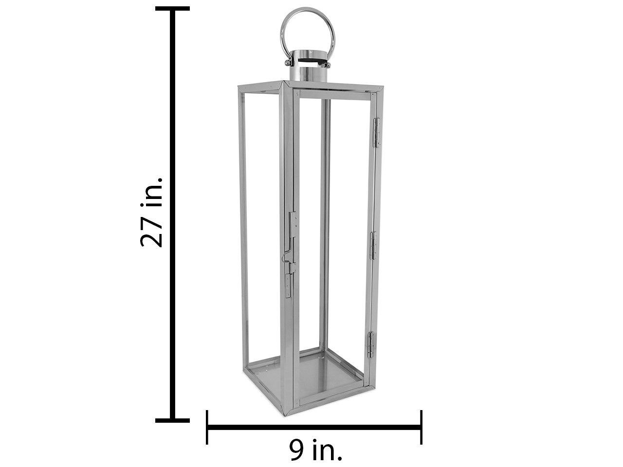 27 in. Stainless Steel Lighthouse Hurricane Lantern