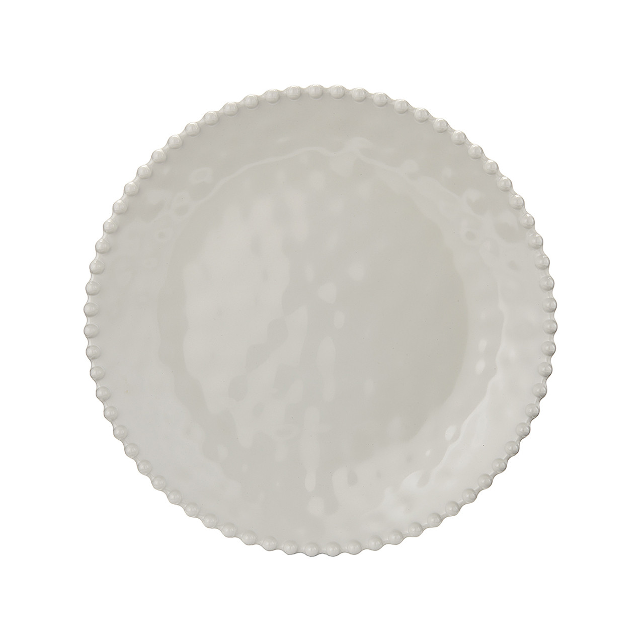 Cream Beaded Pearl 11 in. Dinner Plate