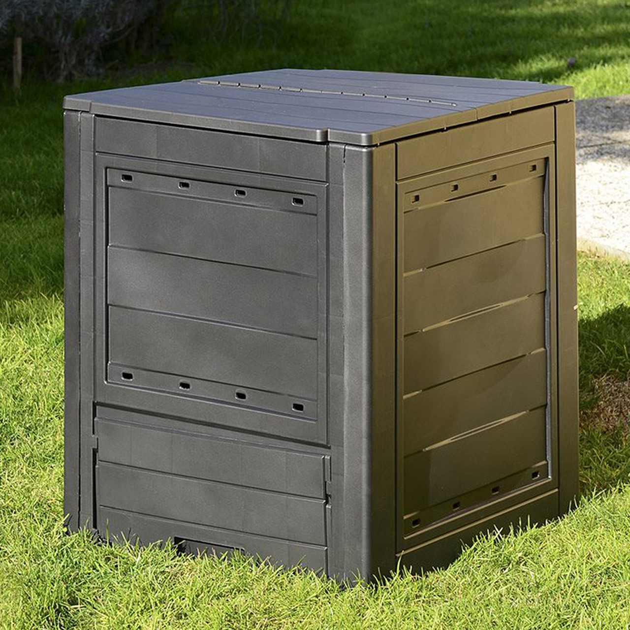 Toomax 68 gal. Black Resin Composter Box - 24 x 24 x 29 in.
